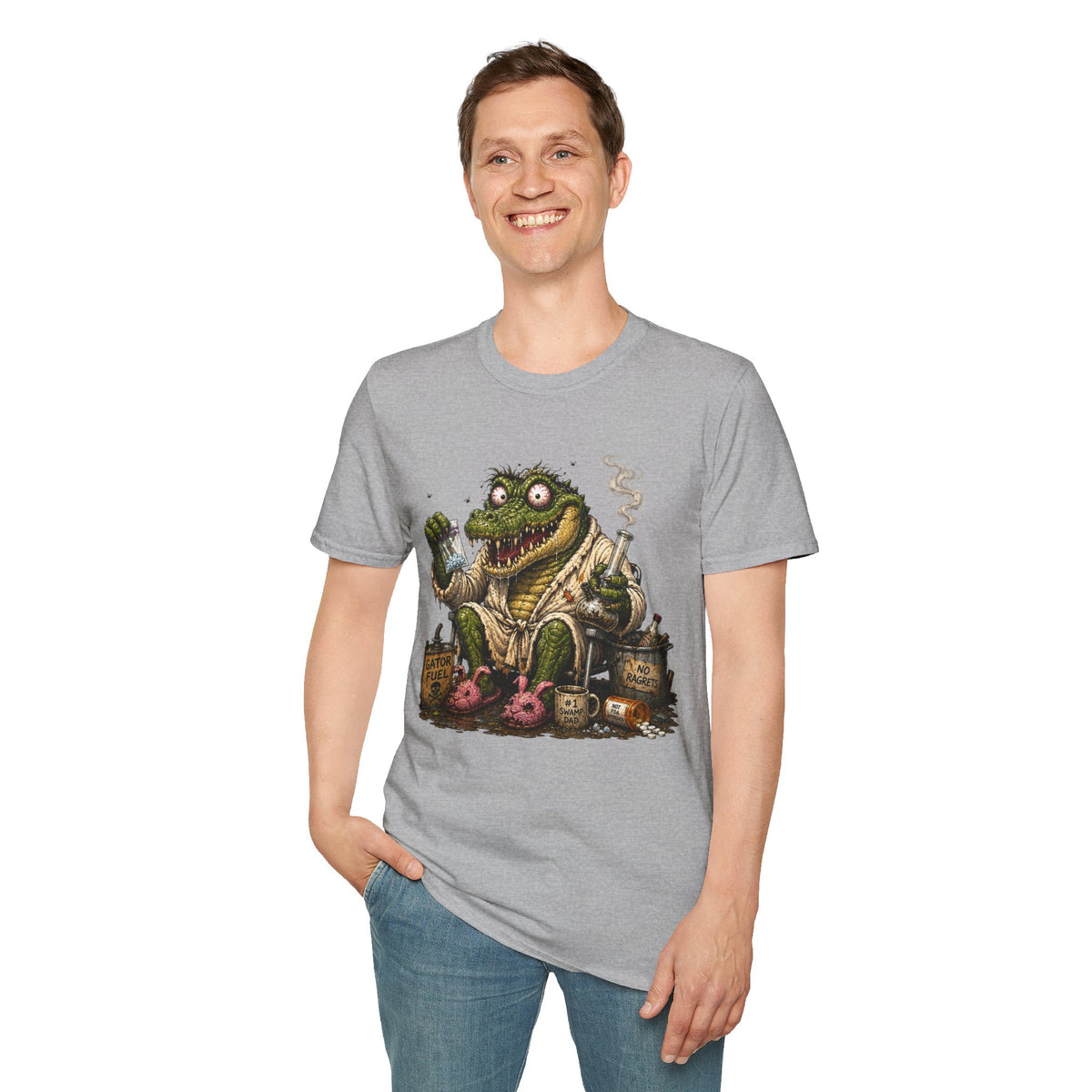Gator Monster Smoking Pipe T-Shirt