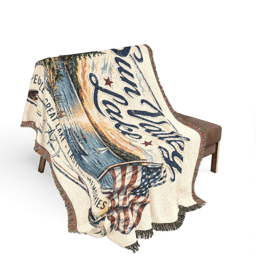 Sun Valley Lake Woven Throw Blanket