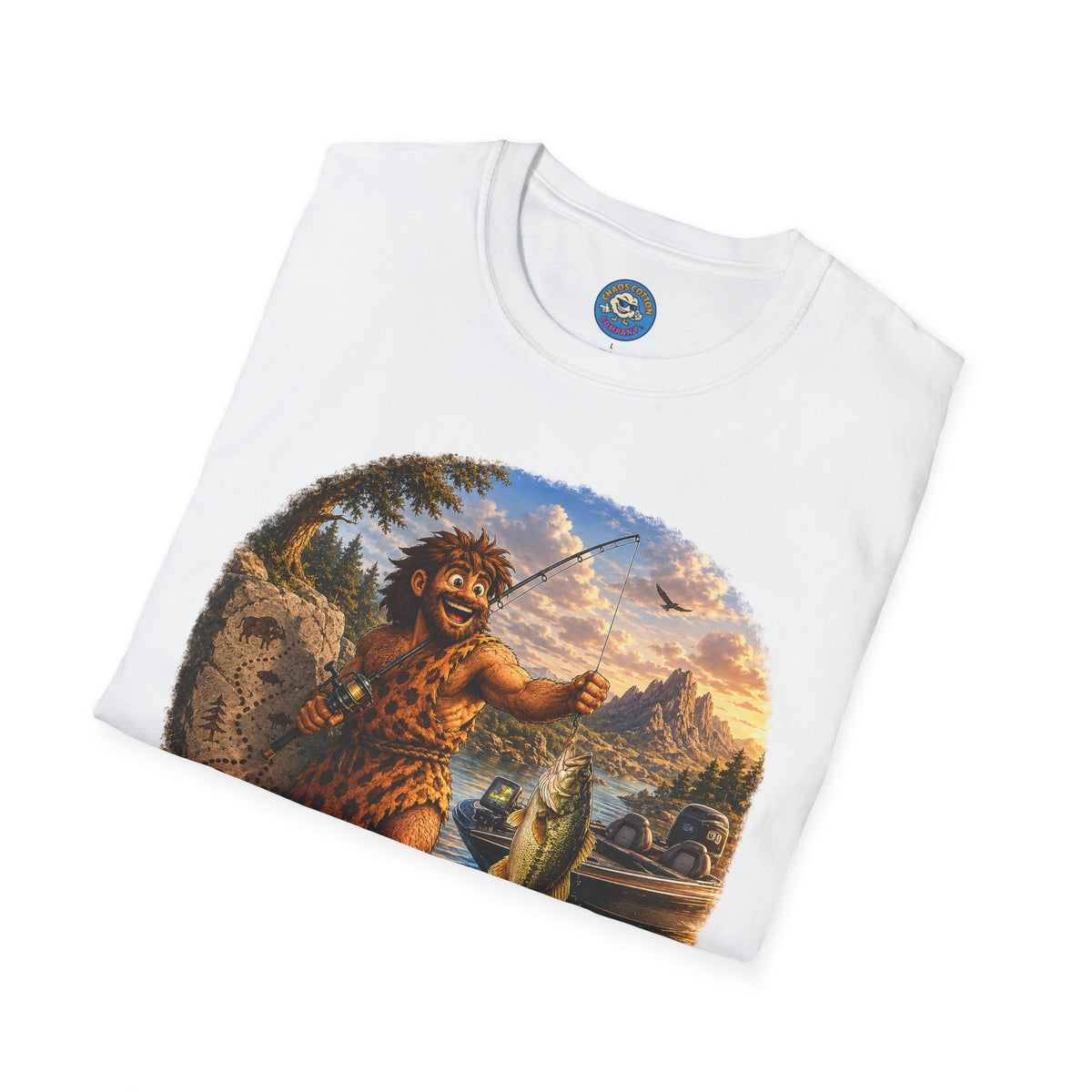 Caveman Goes Fishing T-Shirt