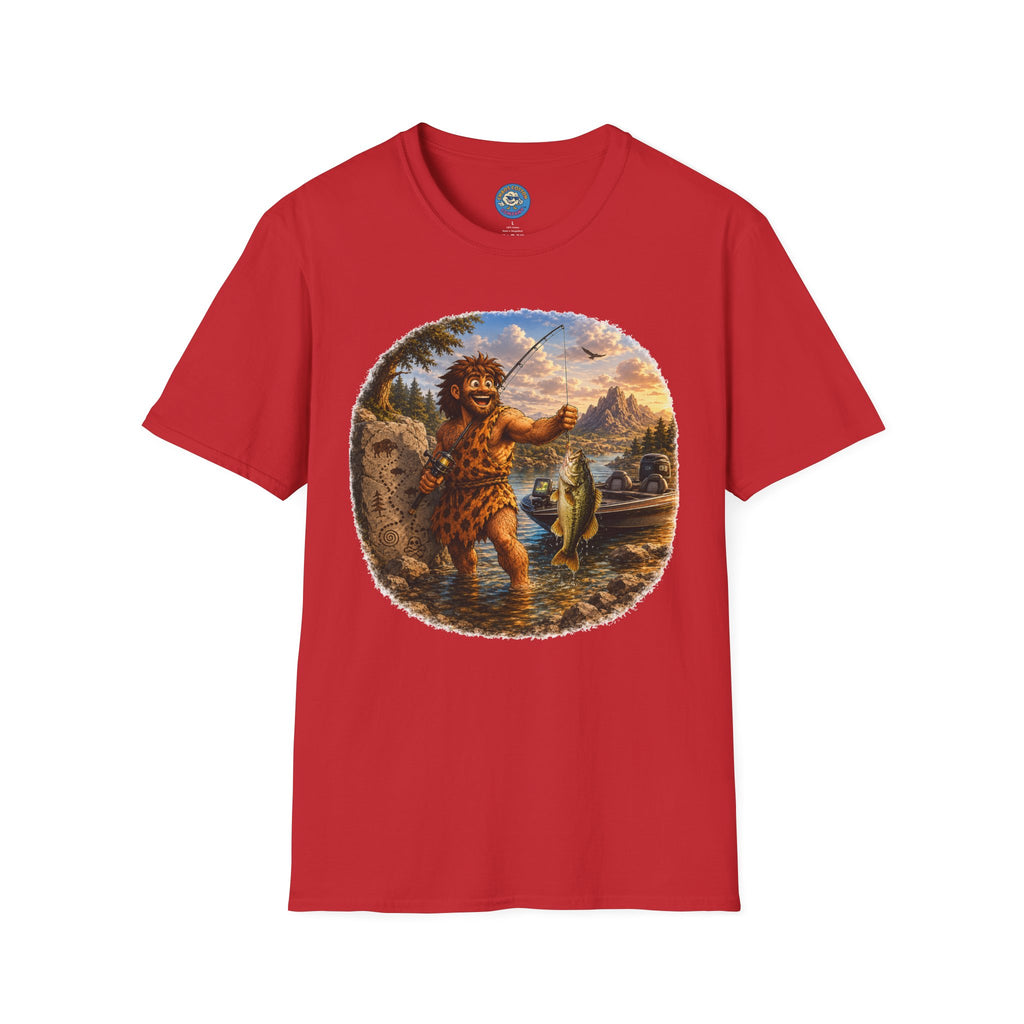 Caveman Goes Fishing T-Shirt