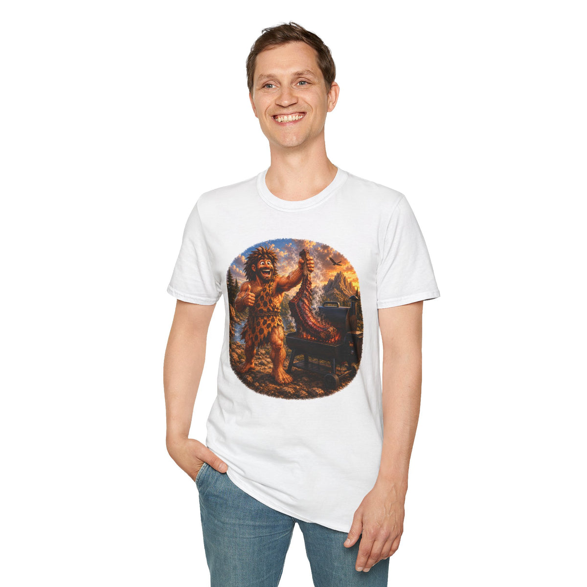 Caveman Grilling T-Shirt