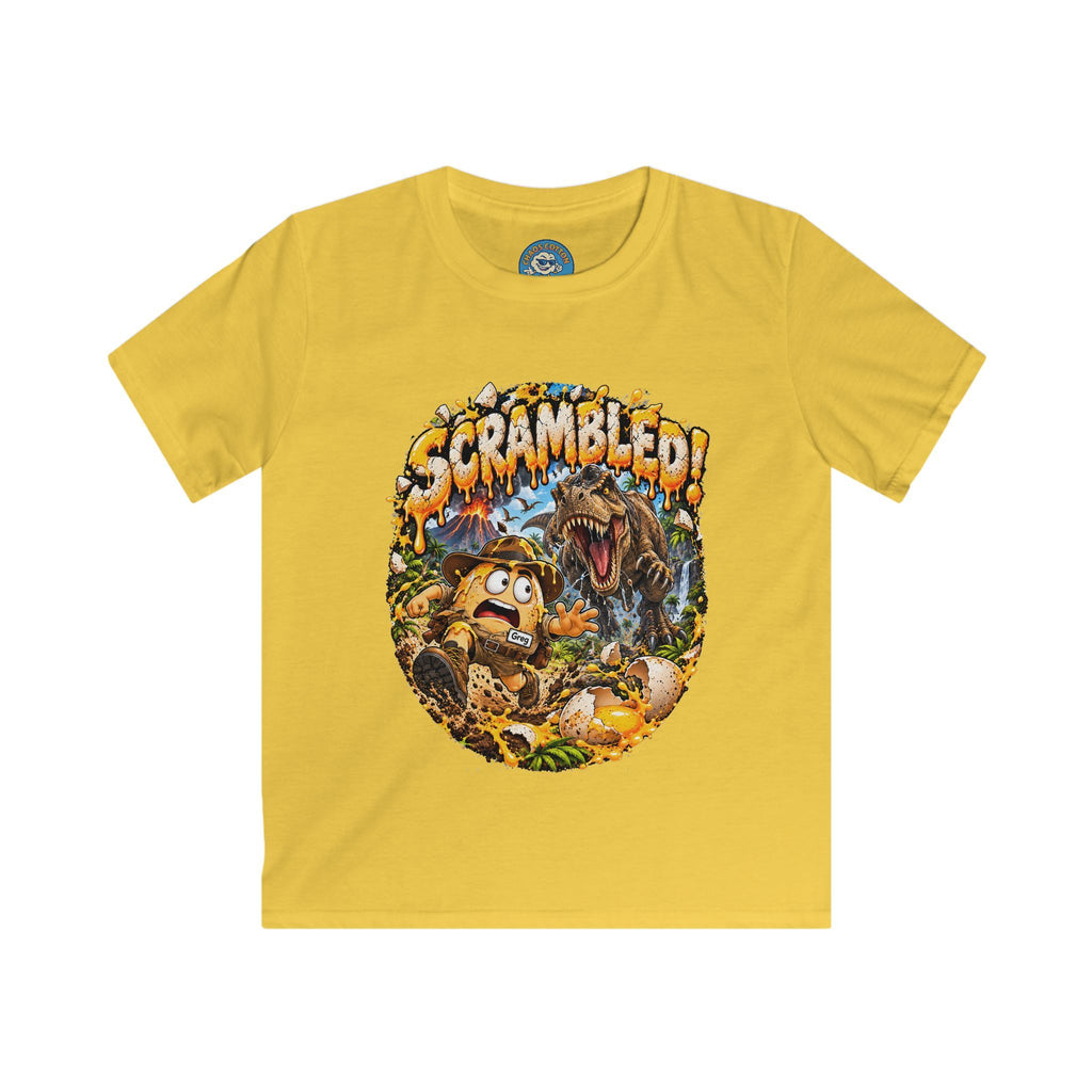Greg the Egg "Scrambled Dinosaur" Kids T-Shirt