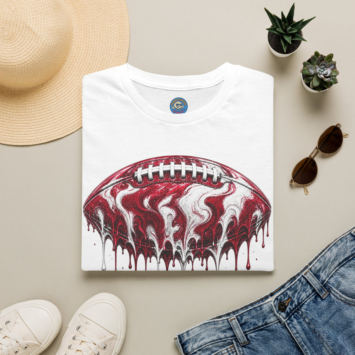 Oklahoma Sooners Drip Football T-Shirt