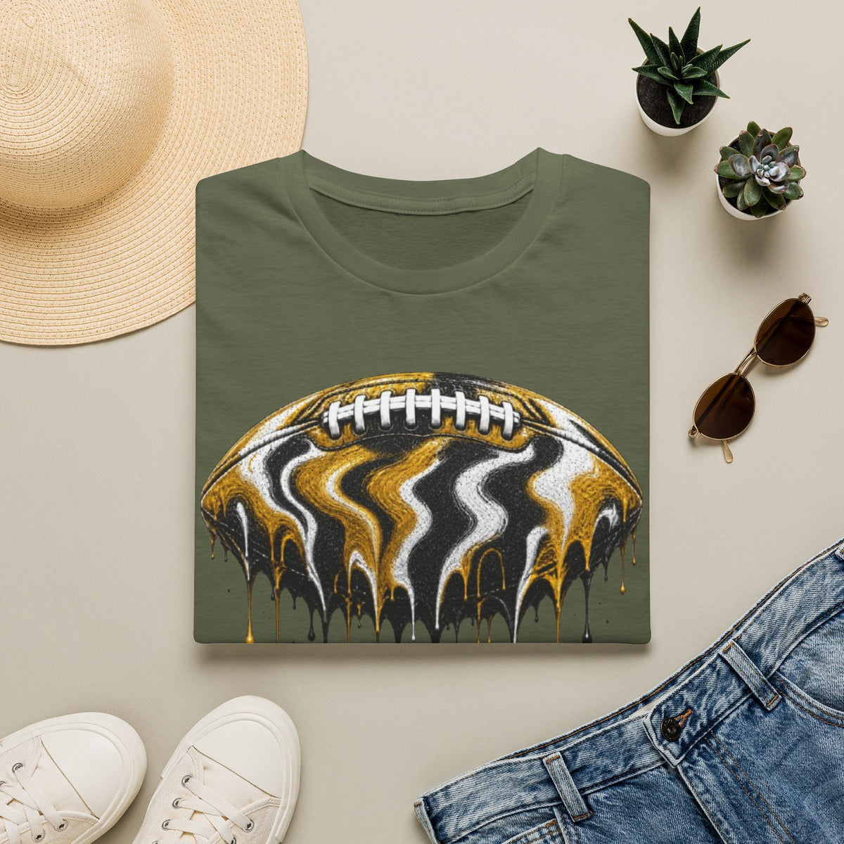 Missouri Tigers Drip Football T-Shirt