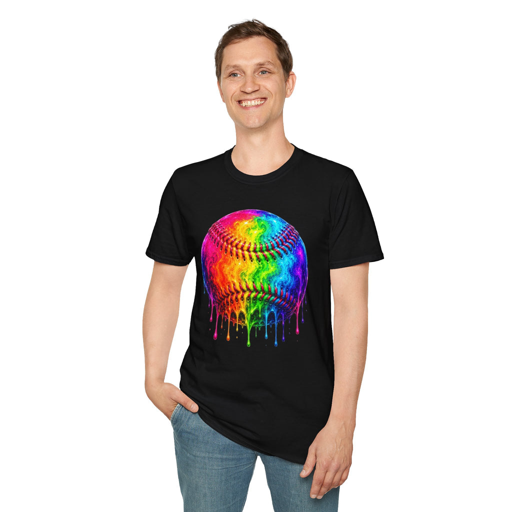 Rainbow Drip Baseball T-Shirt