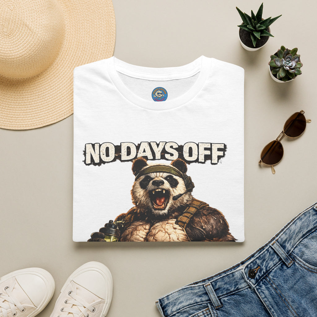 No Days Off Panda Workout T-Shirt