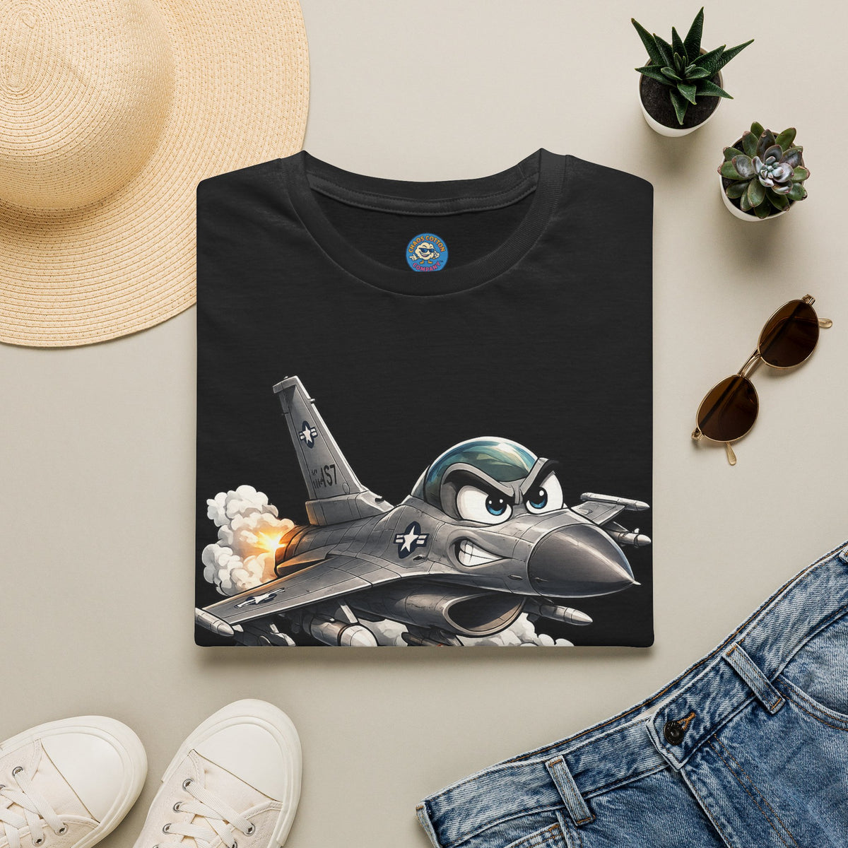 Cartoon Fighter Jet T-Shirt