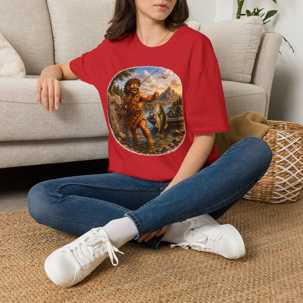 Caveman Goes Fishing T-Shirt