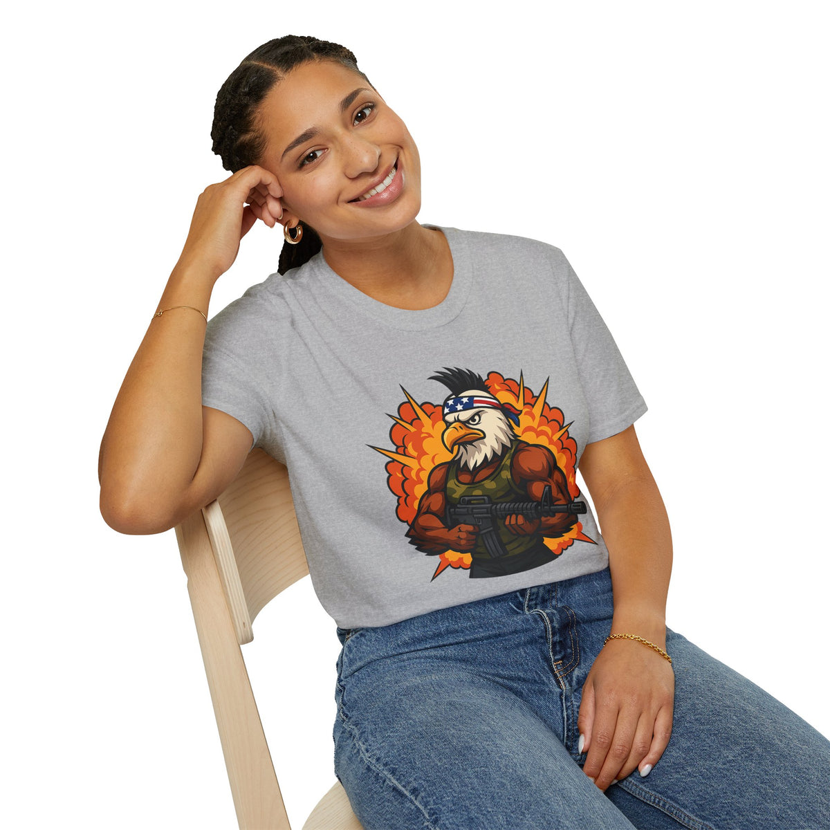 Patriotic Eagle Warrior T-Shirt