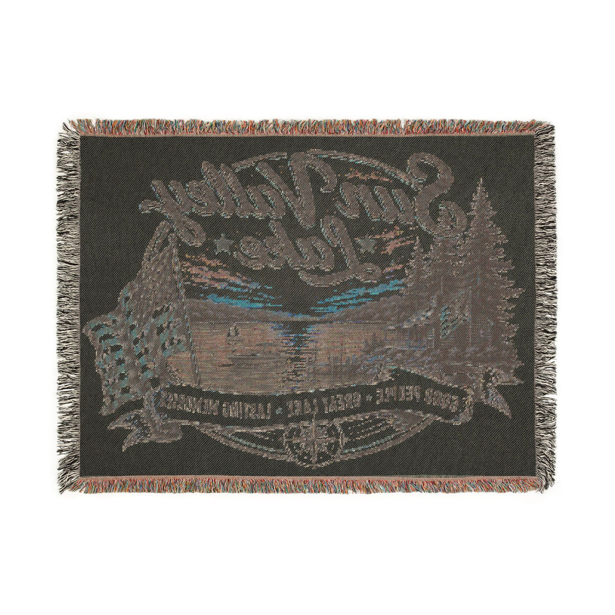 Sun Valley Lake Woven Throw Blanket