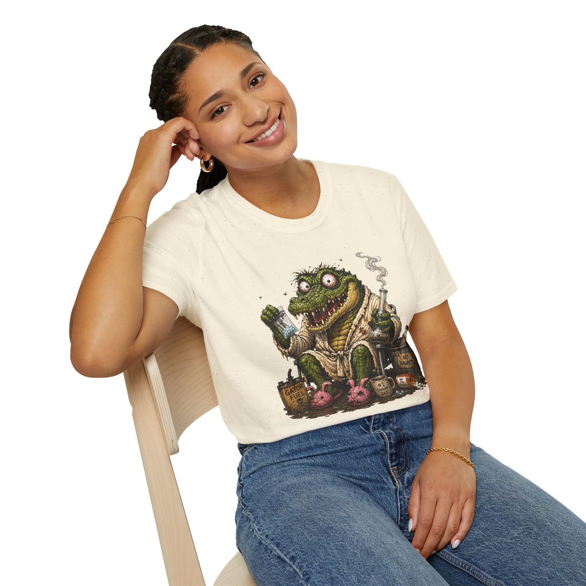 Gator Monster Smoking Pipe T-Shirt