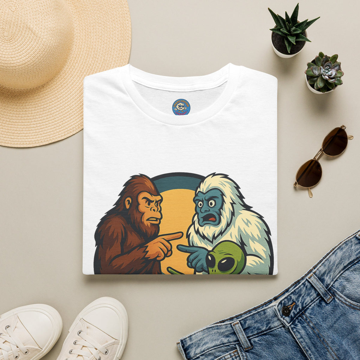 Wait... Youre Real Too? Bigfoot, Yeti and Alien T-Shirt