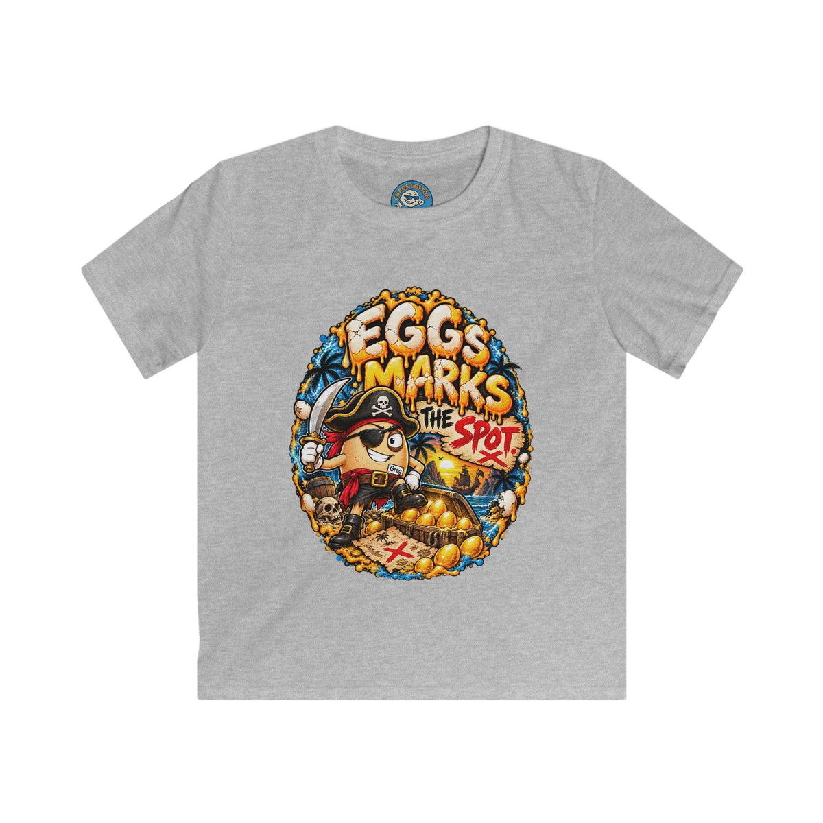 Greg the Egg "Eggs Marks the Spot" Kids T-Shirt