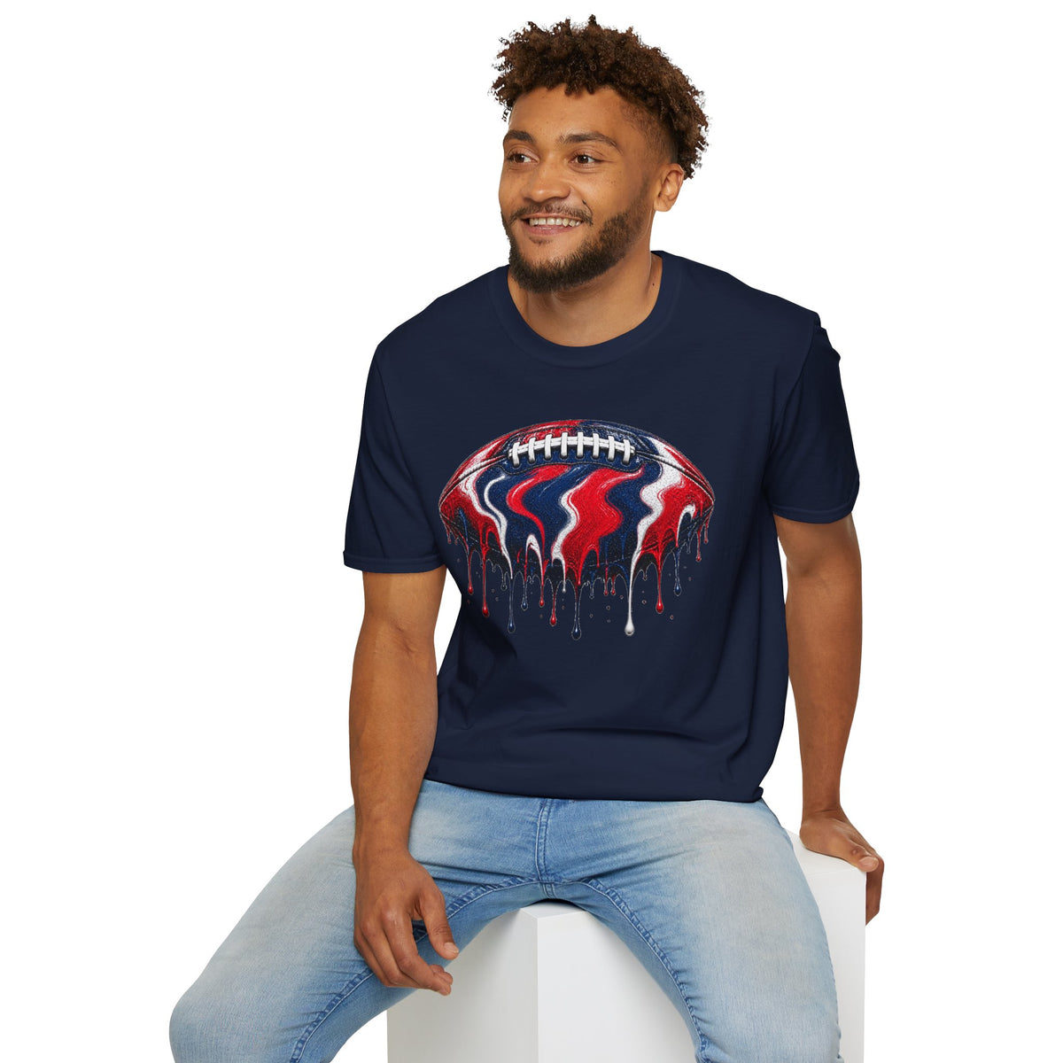 Ole Miss Drip Football T-Shirt