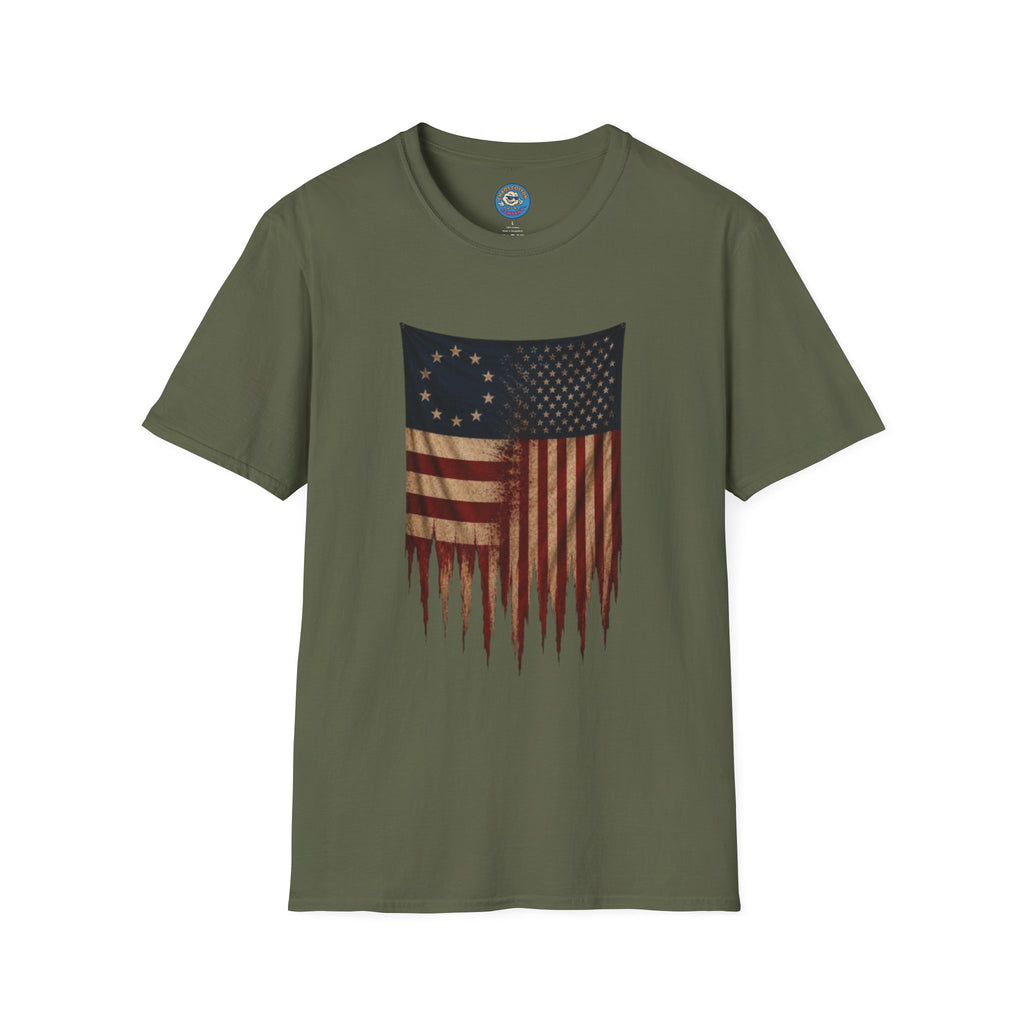 Two Eras, One Nation American Flag T-Shirt