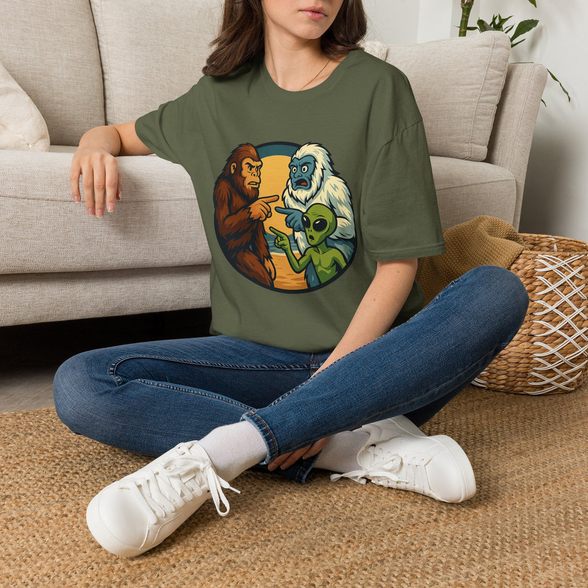 Wait... Youre Real Too? Bigfoot, Yeti and Alien T-Shirt