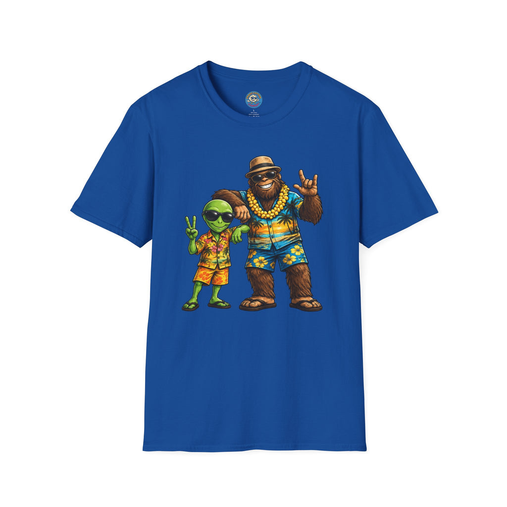 Hawaiian Alien and Bigfoot T-Shirt