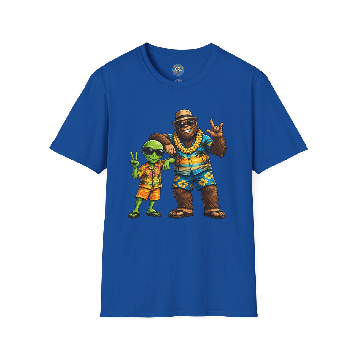Hawaiian Alien and Bigfoot T-Shirt