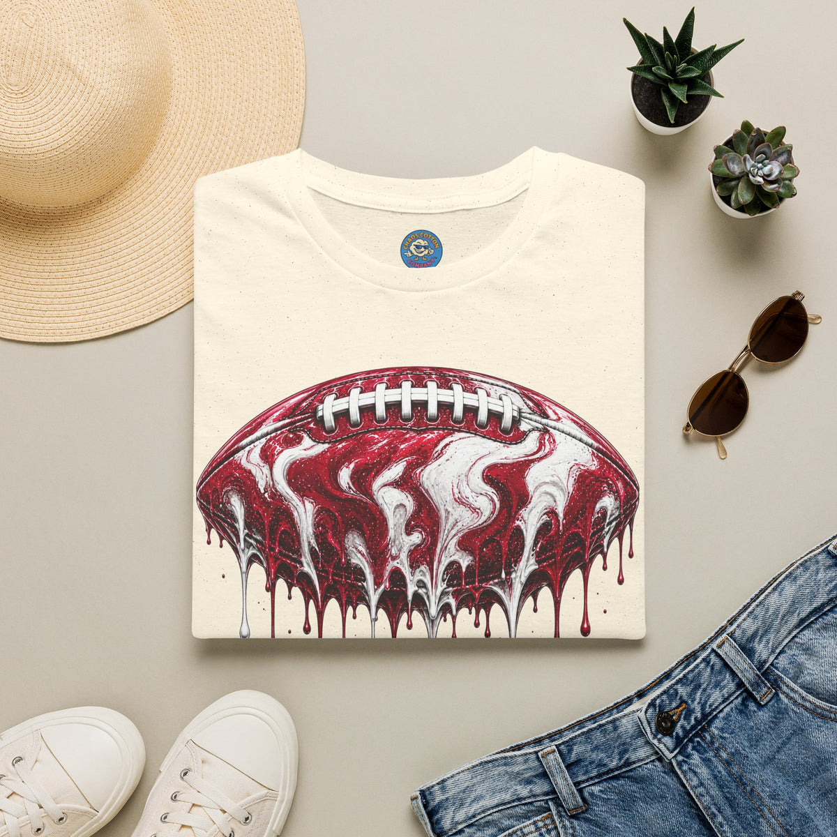 Oklahoma Sooners Drip Football T-Shirt