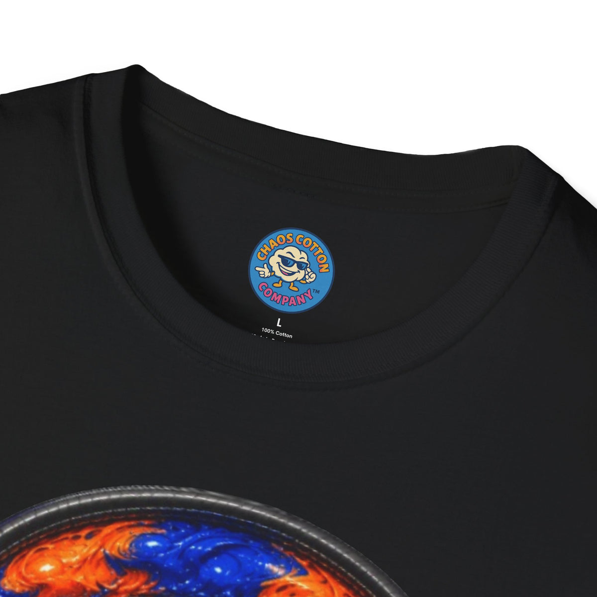 Orange and Blue Drip Headphones T-Shirt