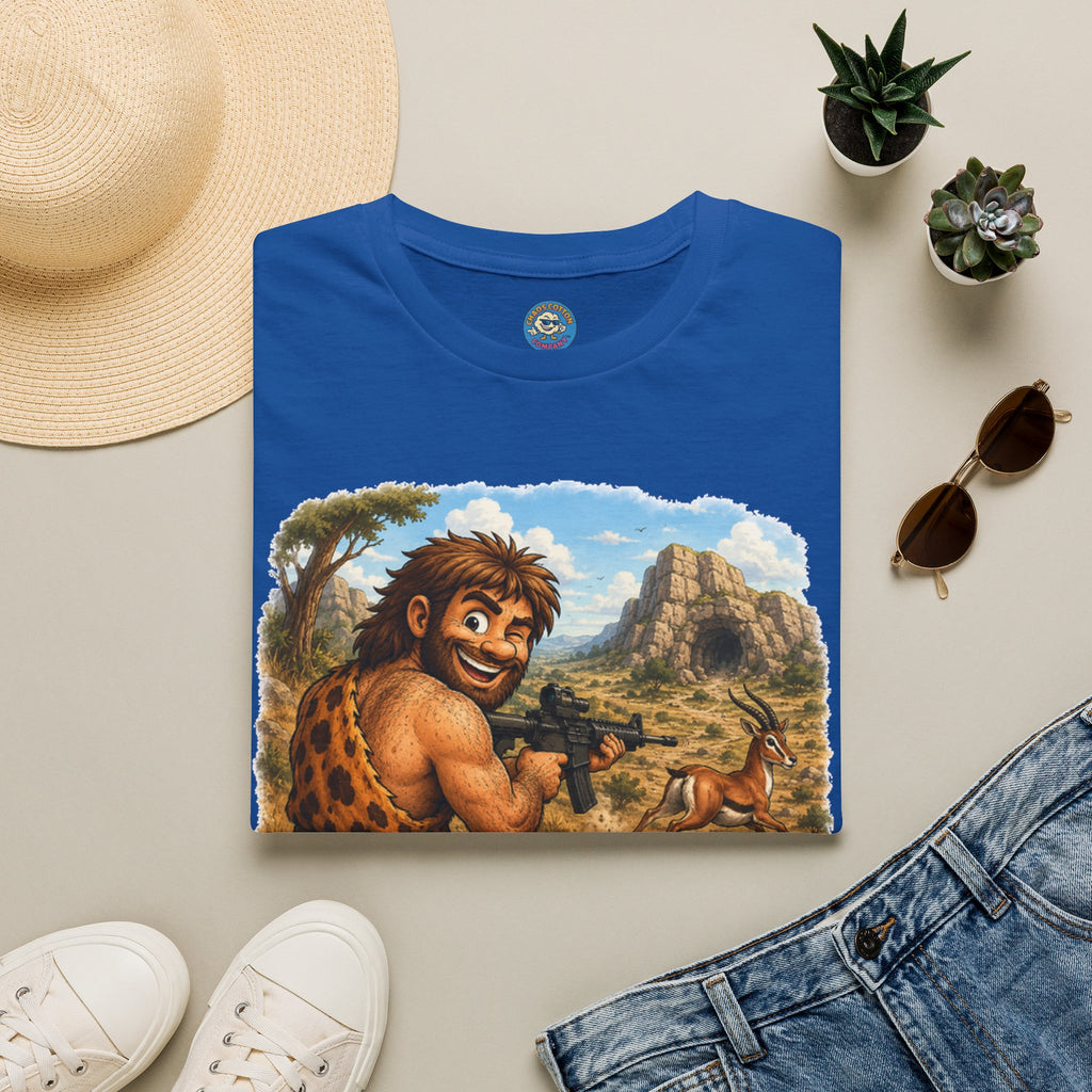 Caveman Hunting with an AR T-Shirt