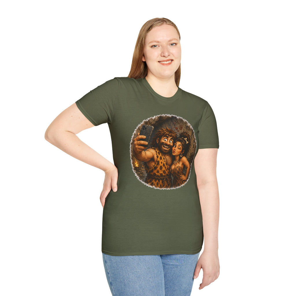 Caveman Couple Selfie T-Shirt
