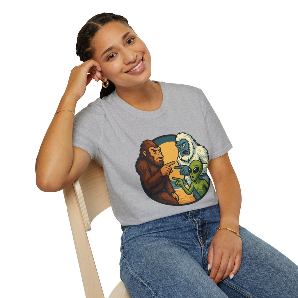 Wait... Youre Real Too? Bigfoot, Yeti and Alien T-Shirt
