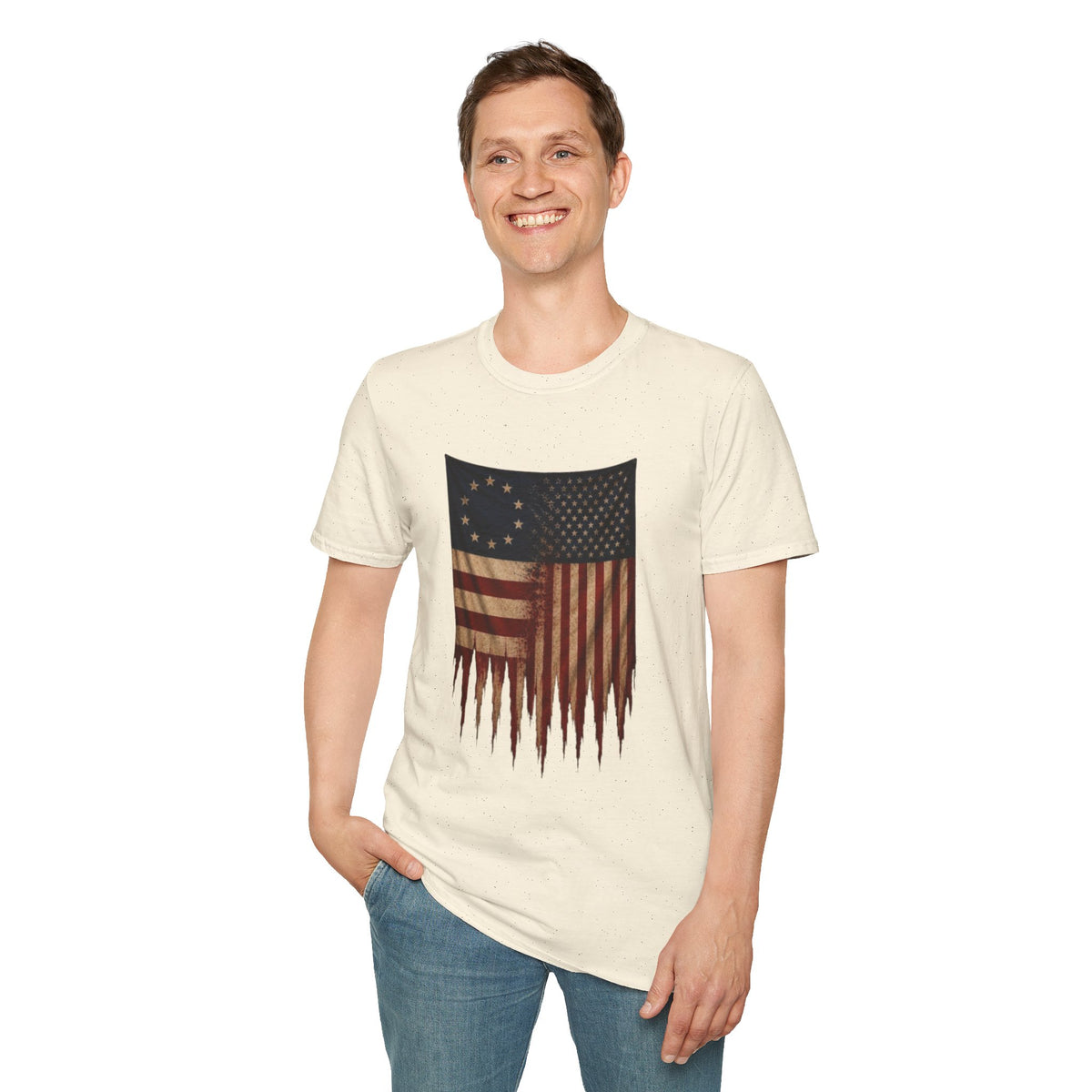 Two Eras, One Nation American Flag T-Shirt