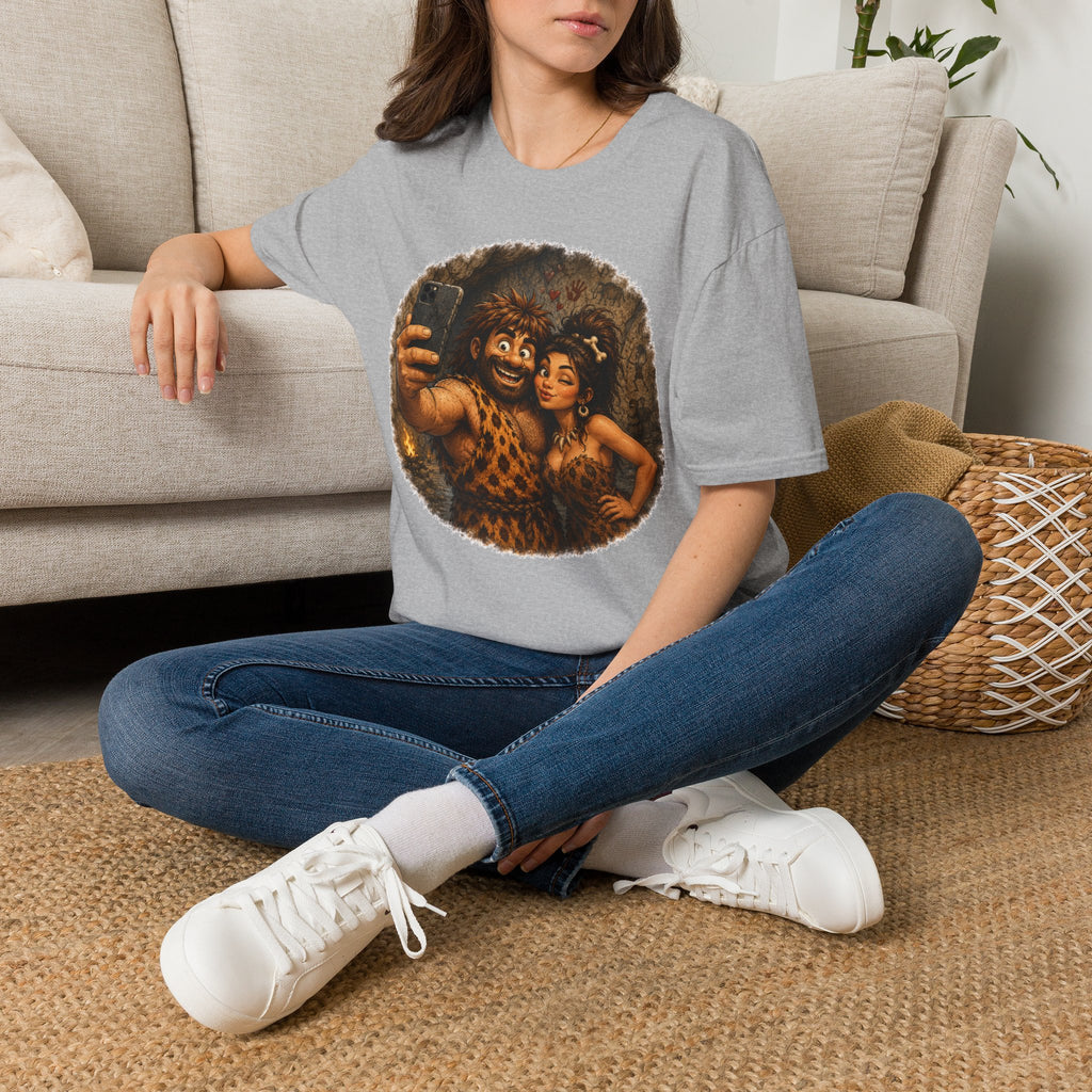 Caveman Couple Selfie T-Shirt