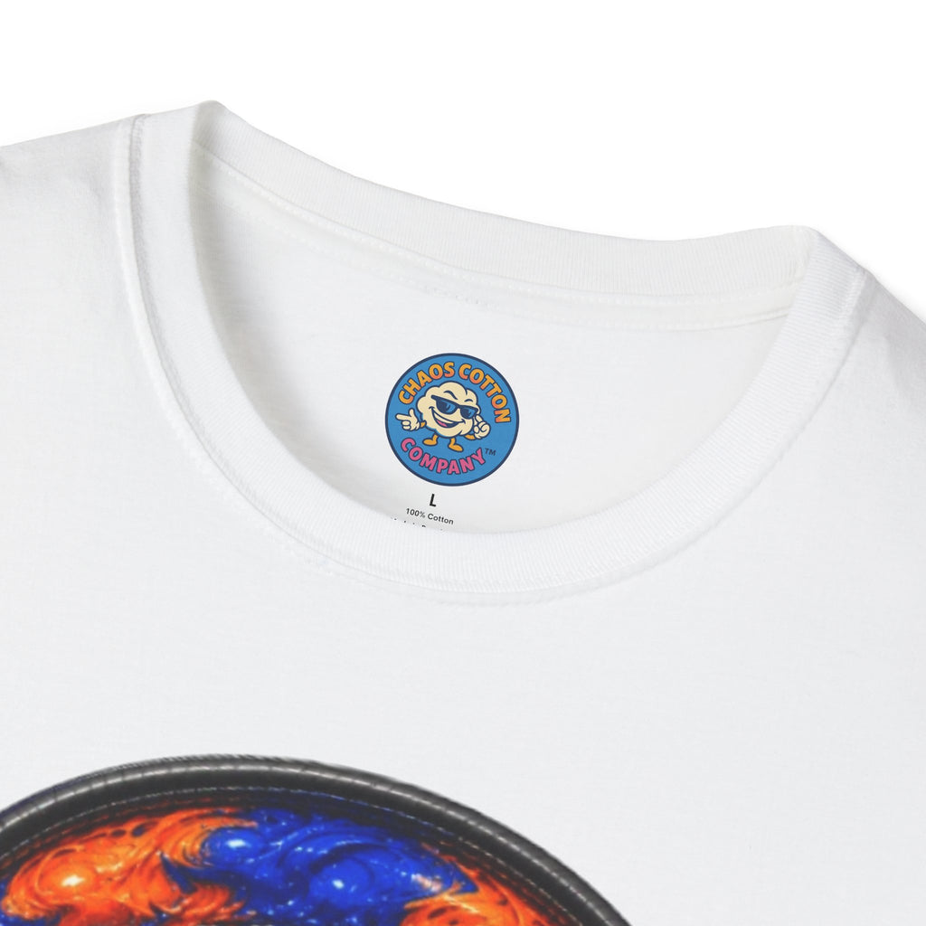 Orange and Blue Drip Headphones T-Shirt