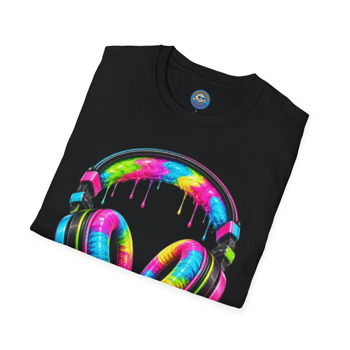 80's Neon Drip Headphones T-Shirt