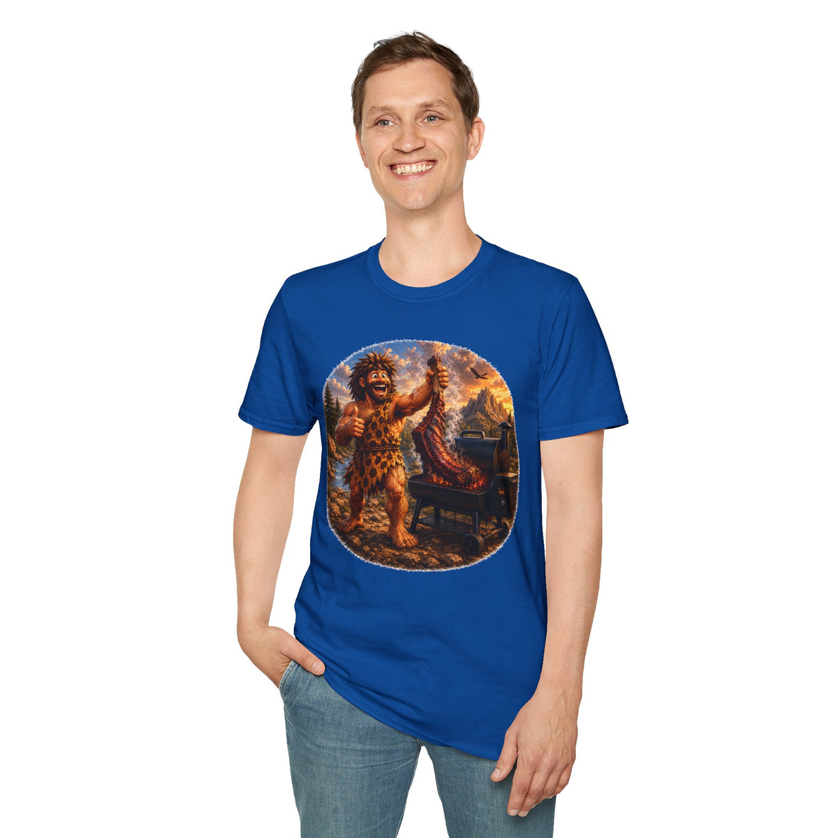 Caveman Grilling T-Shirt