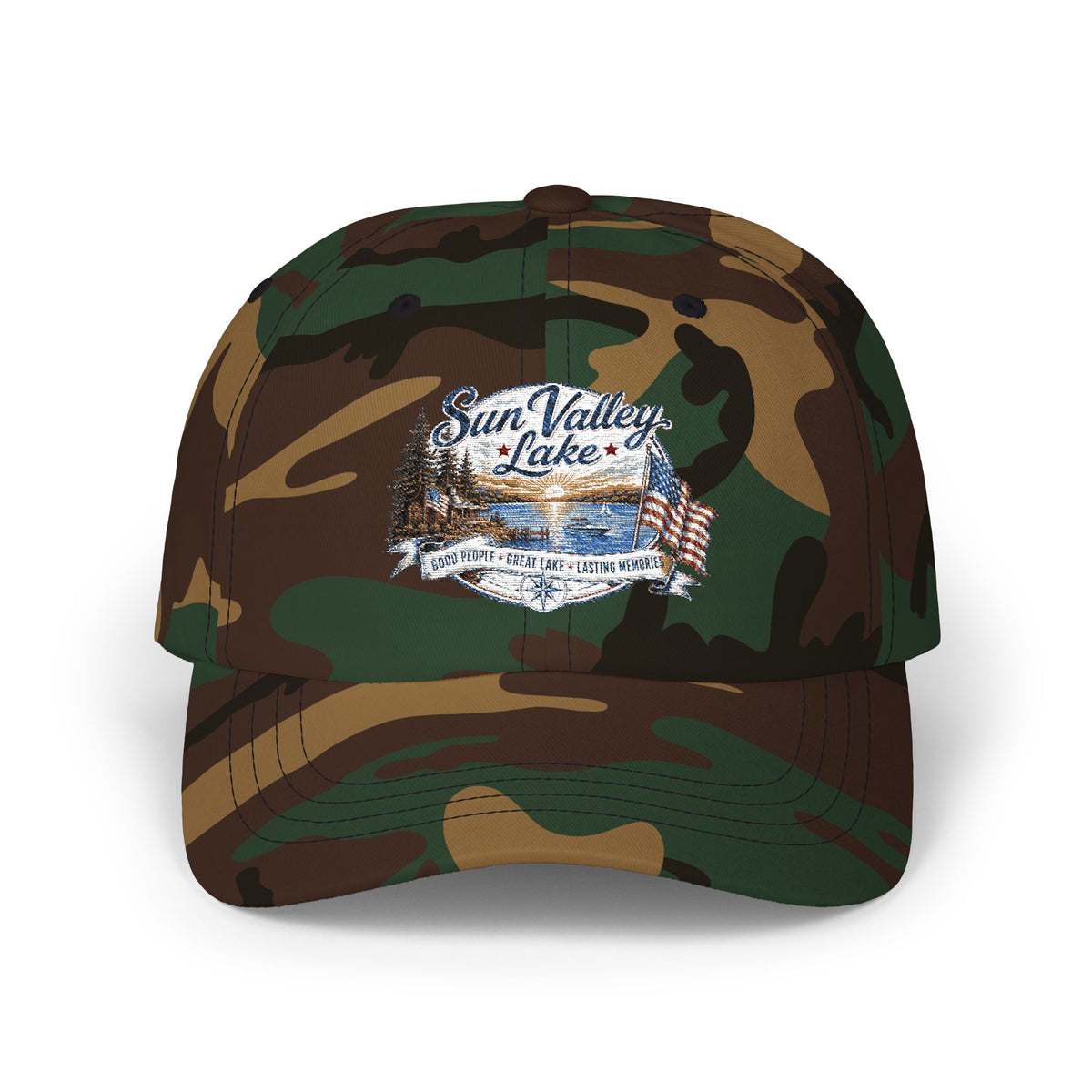 Sun Valley Lake Embroidered Cap - Adjustable Lake Life Hat