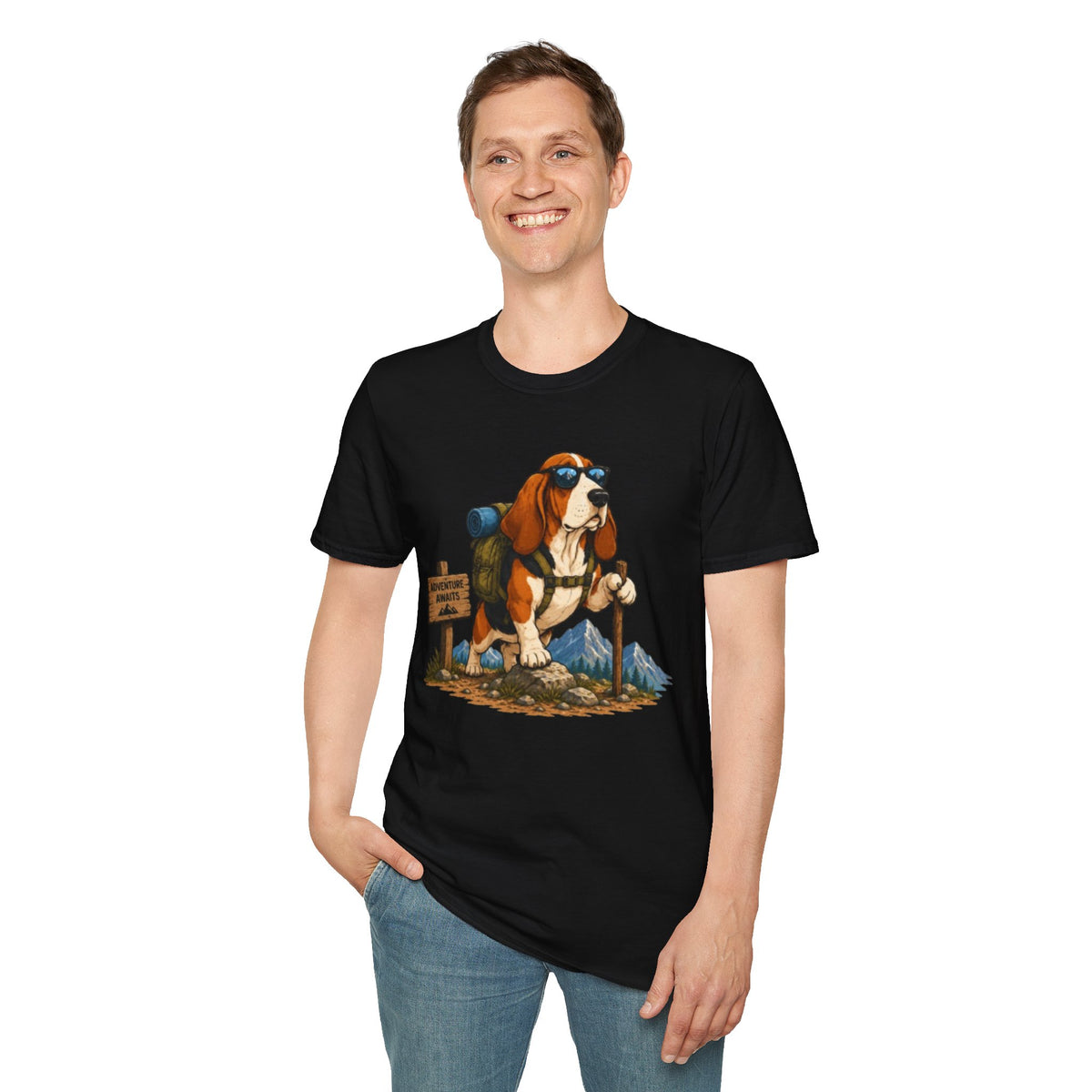 Hiking Basset Hound T-Shirt