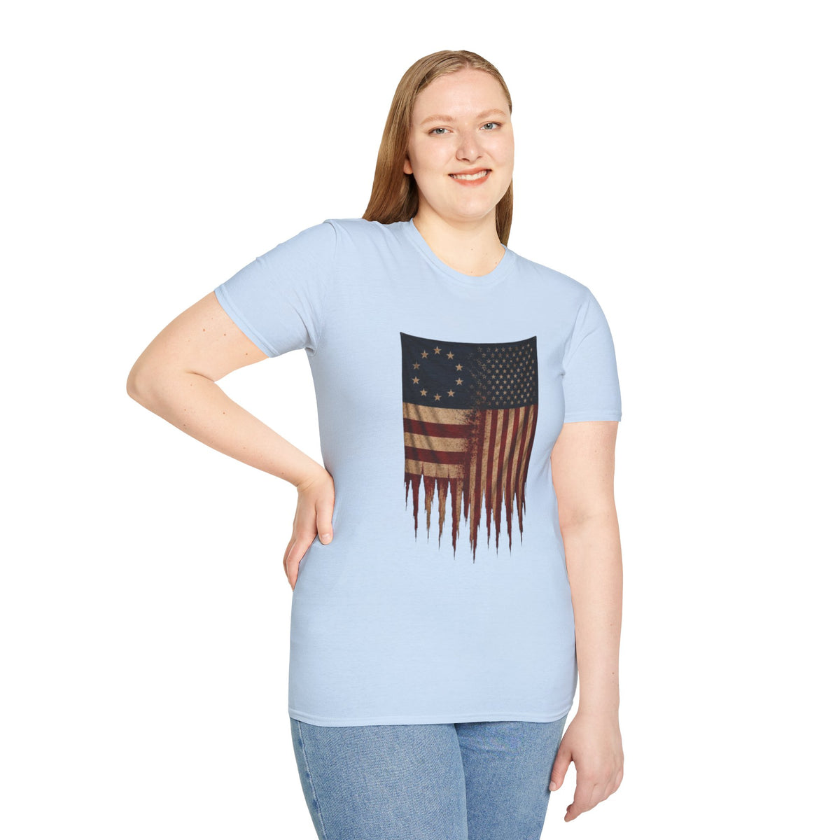 Two Eras, One Nation American Flag T-Shirt