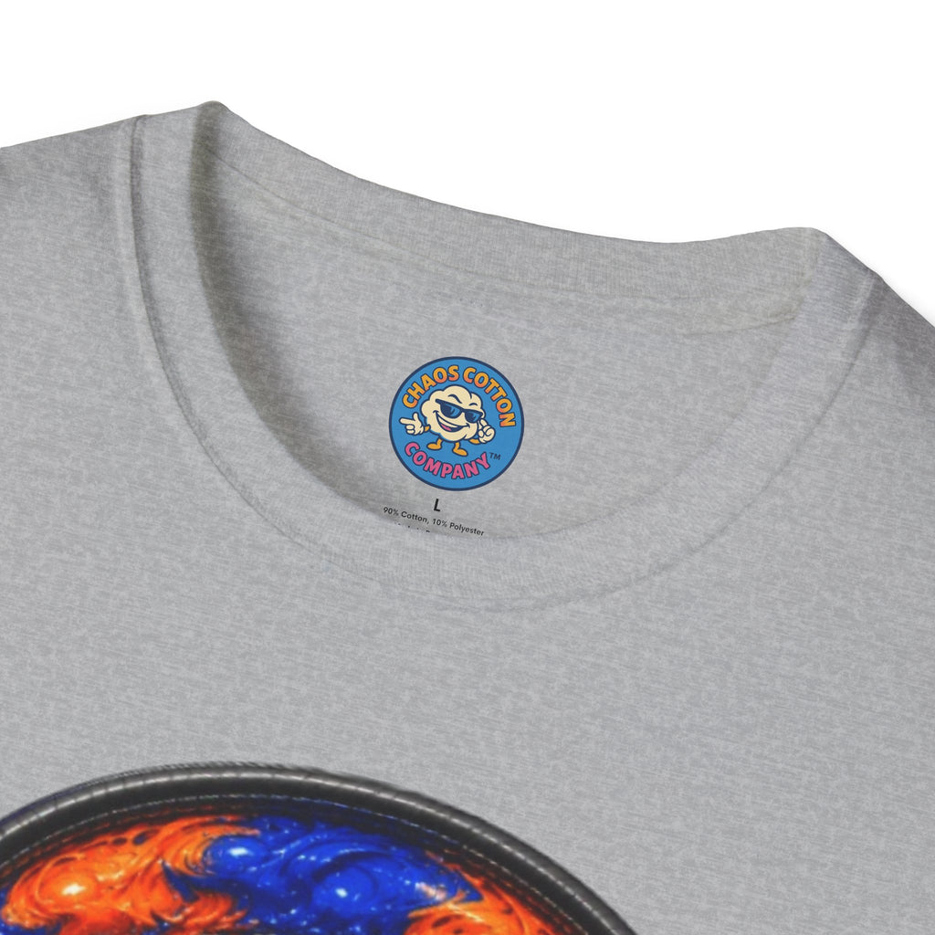 Orange and Blue Drip Headphones T-Shirt