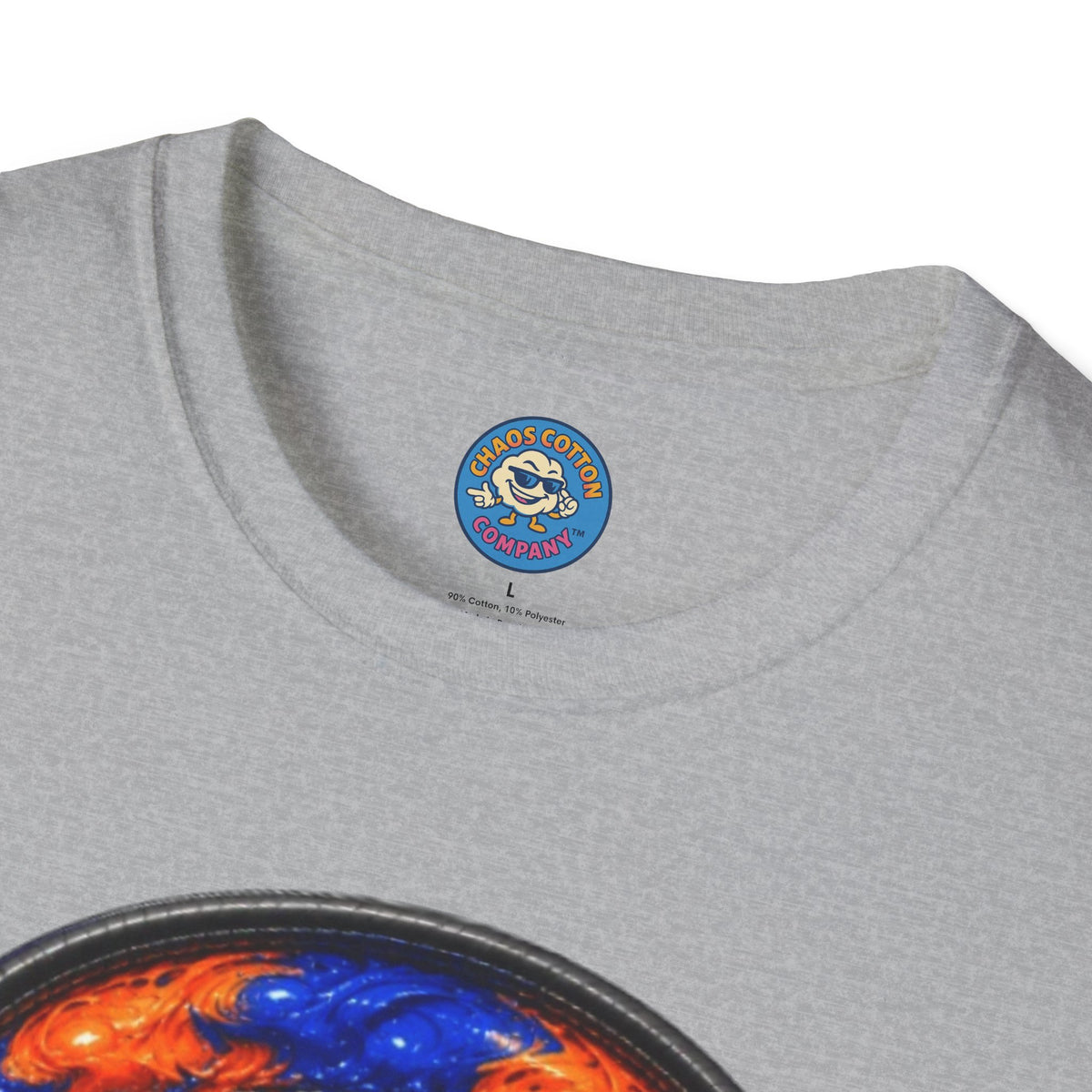 Orange and Blue Drip Headphones T-Shirt