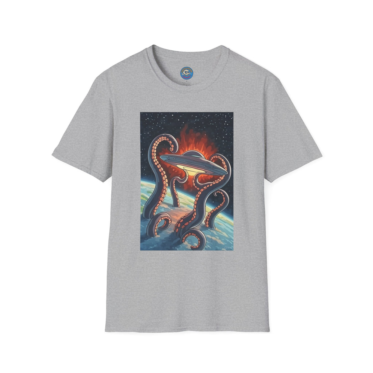 UFO & Giant Space Octopus T-Shirt