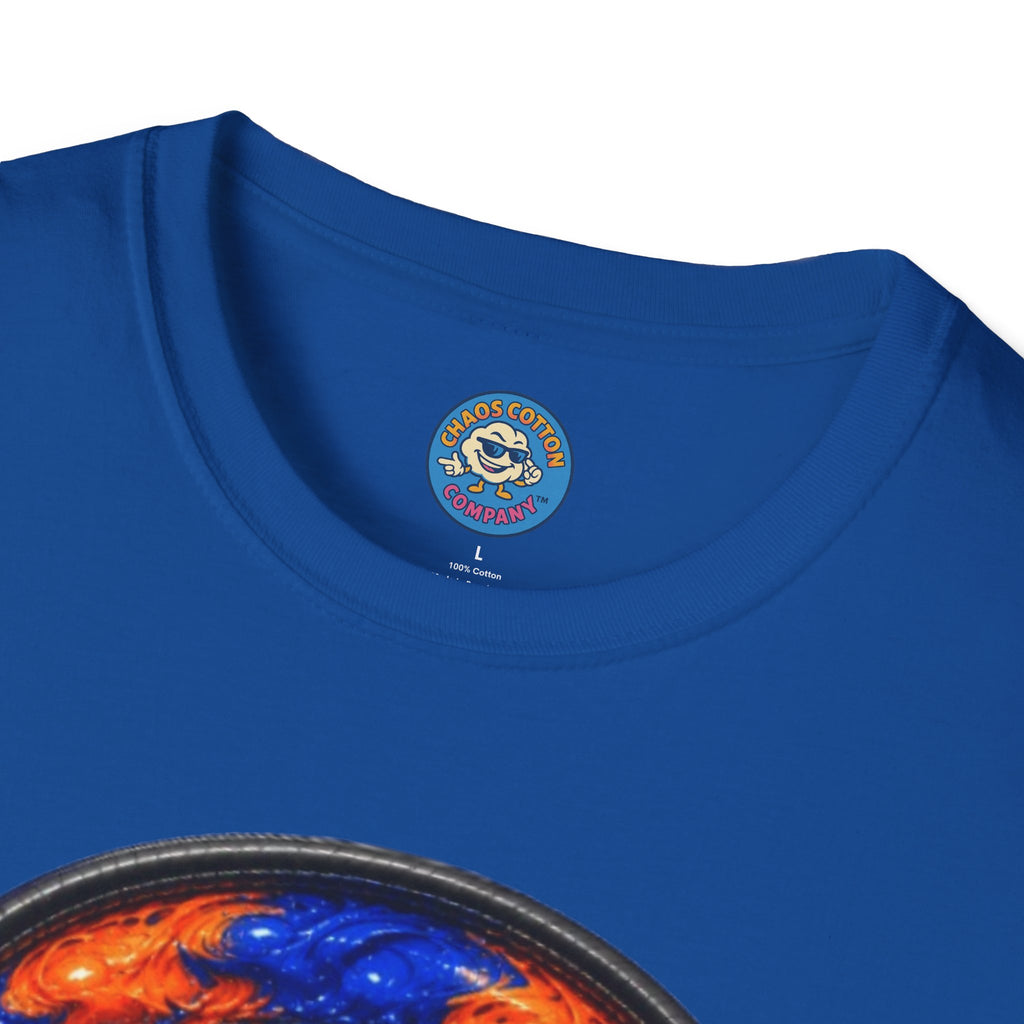 Orange and Blue Drip Headphones T-Shirt