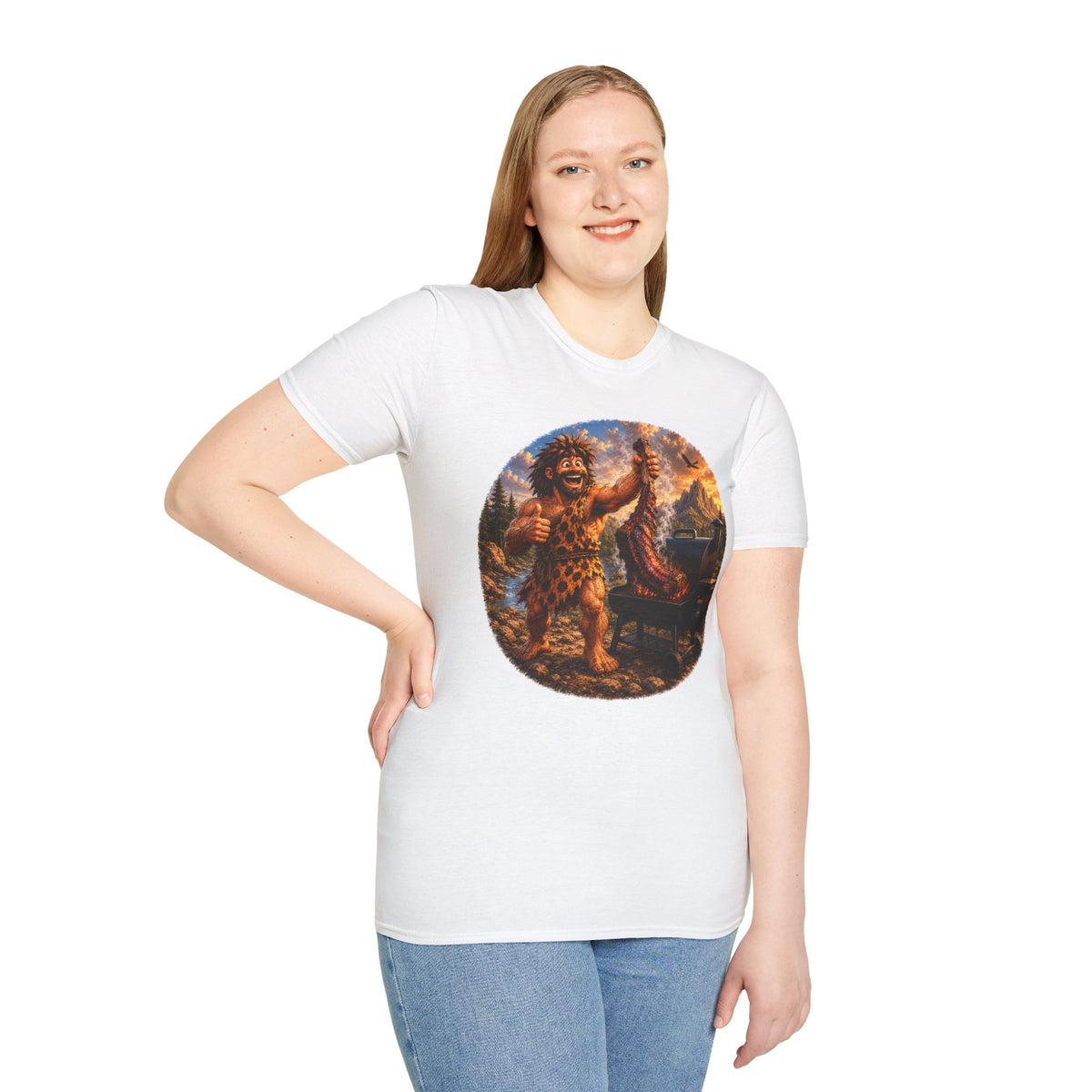 Caveman Grilling T-Shirt