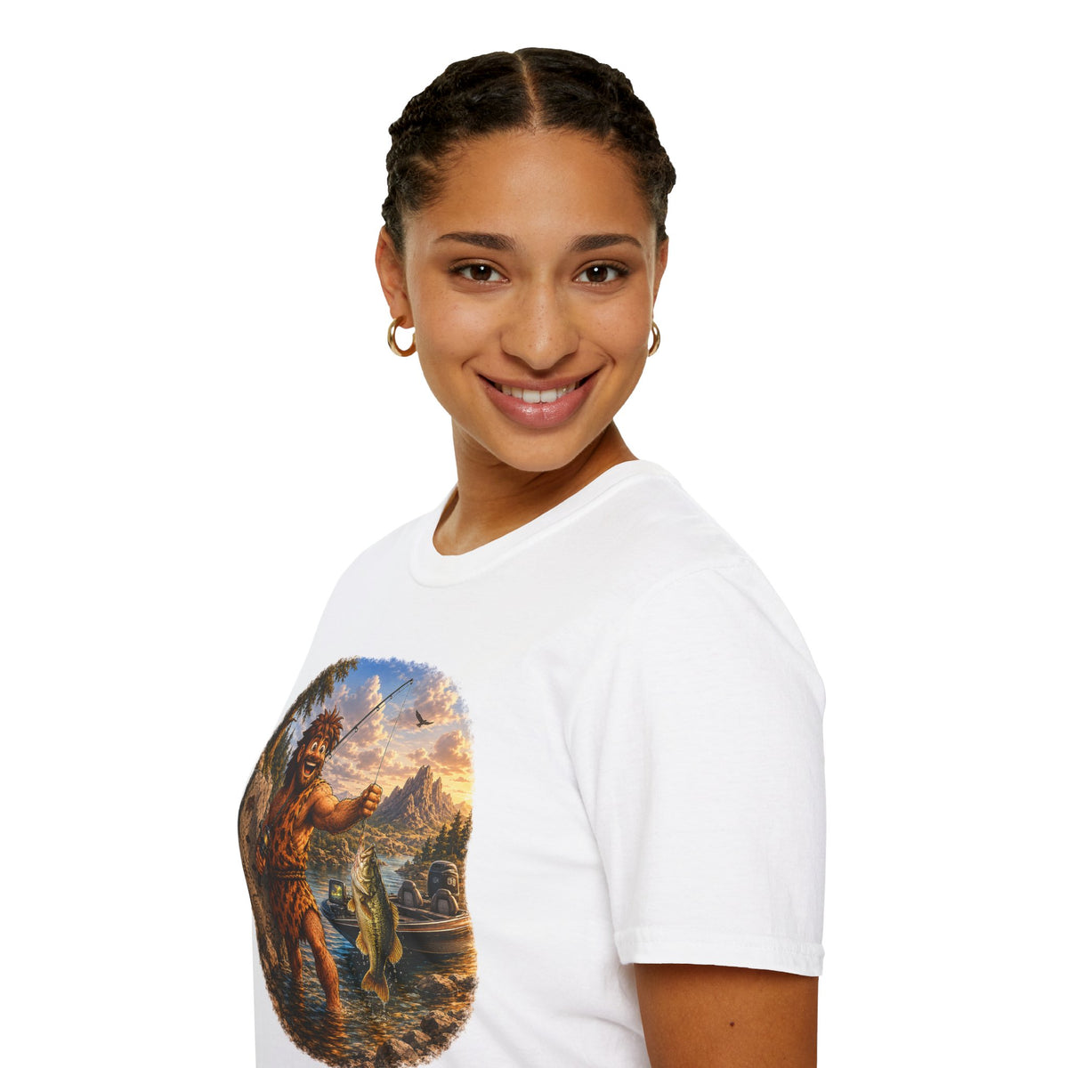 Caveman Goes Fishing T-Shirt