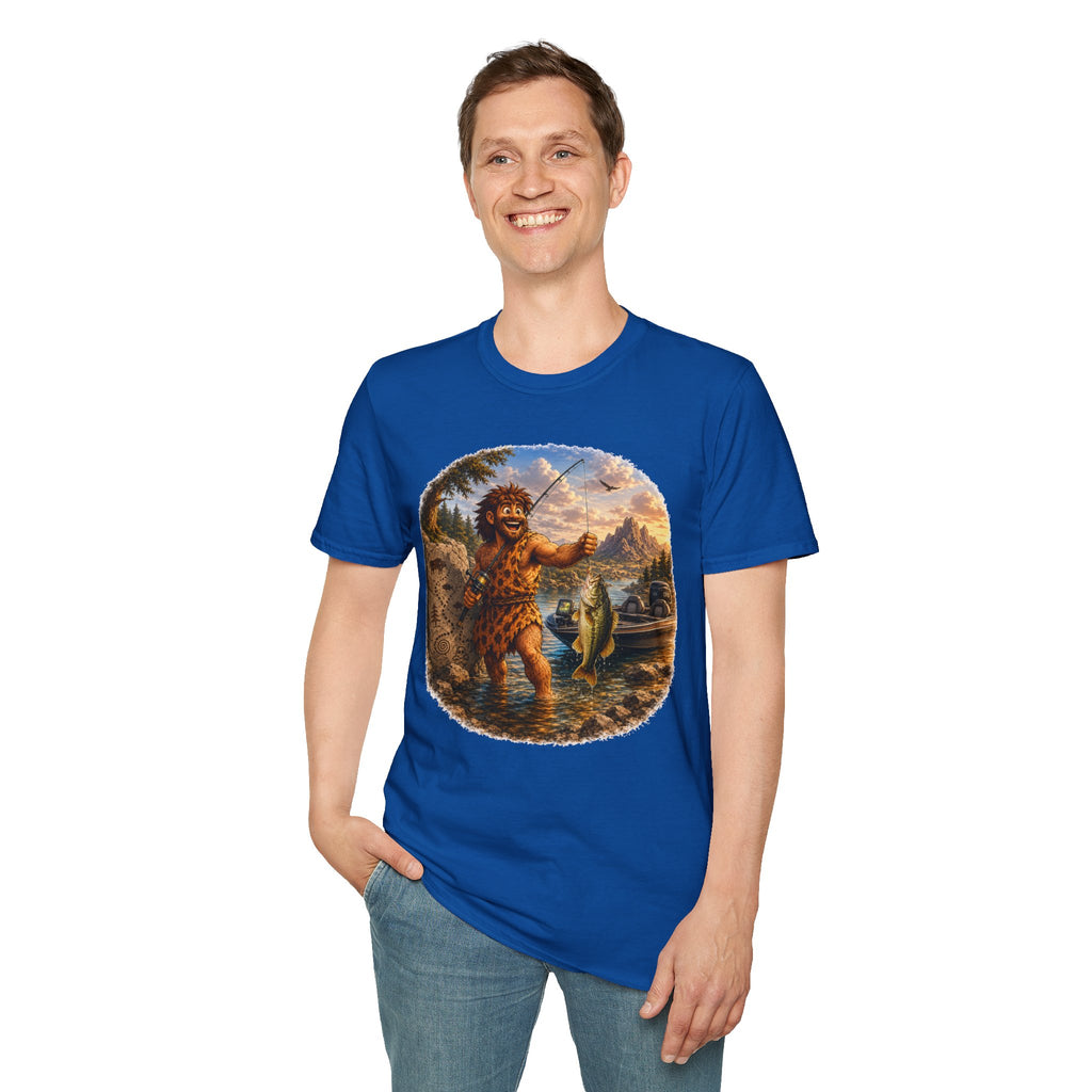 Caveman Goes Fishing T-Shirt