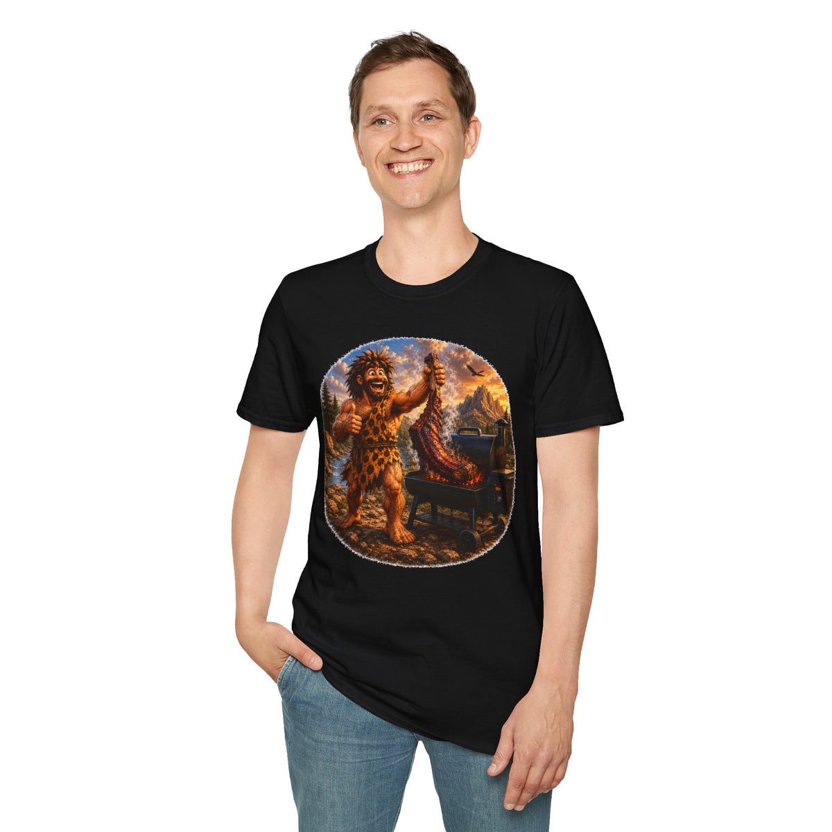 Caveman Grilling T-Shirt