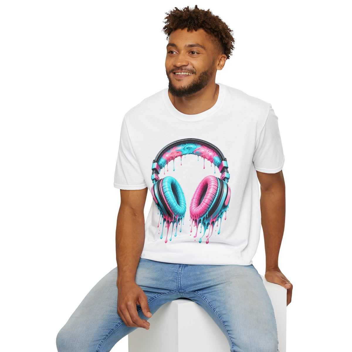 Miami Vice Drip Headphones T-Shirt