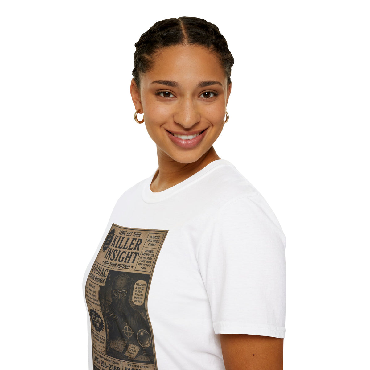 Killer Insight Vintage Newspaper Ad T-Shirt | Zodiac Psychic Readings