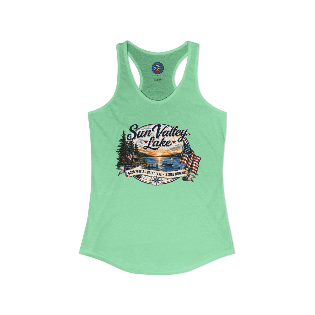 Sun Valley Lake Community Women's Ideal Racerback Tank