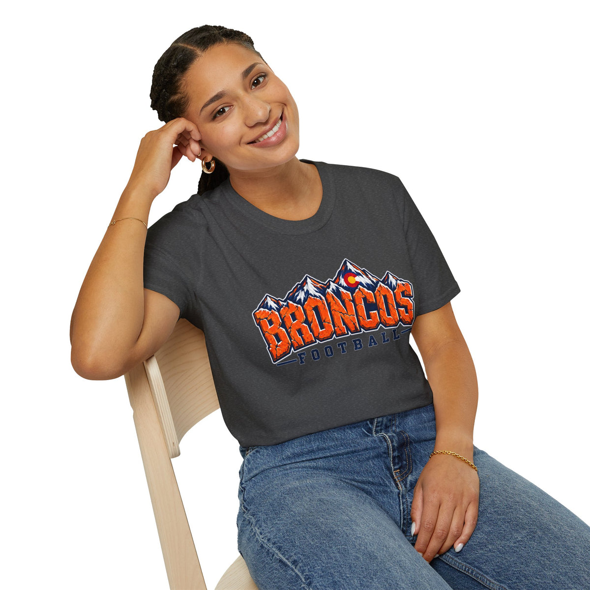 Broncos Football Mountain T-Shirt (V4)