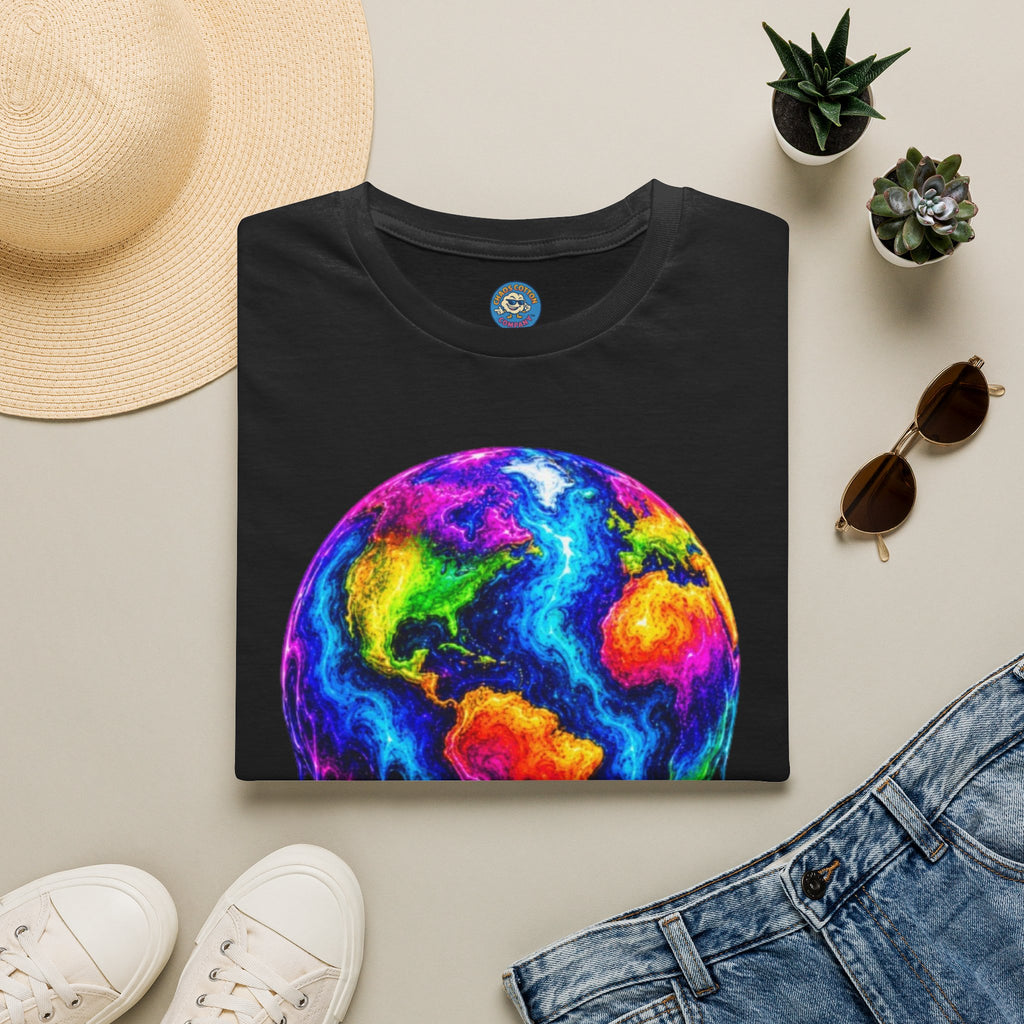 Rainbow Drip Earth T-Shirt