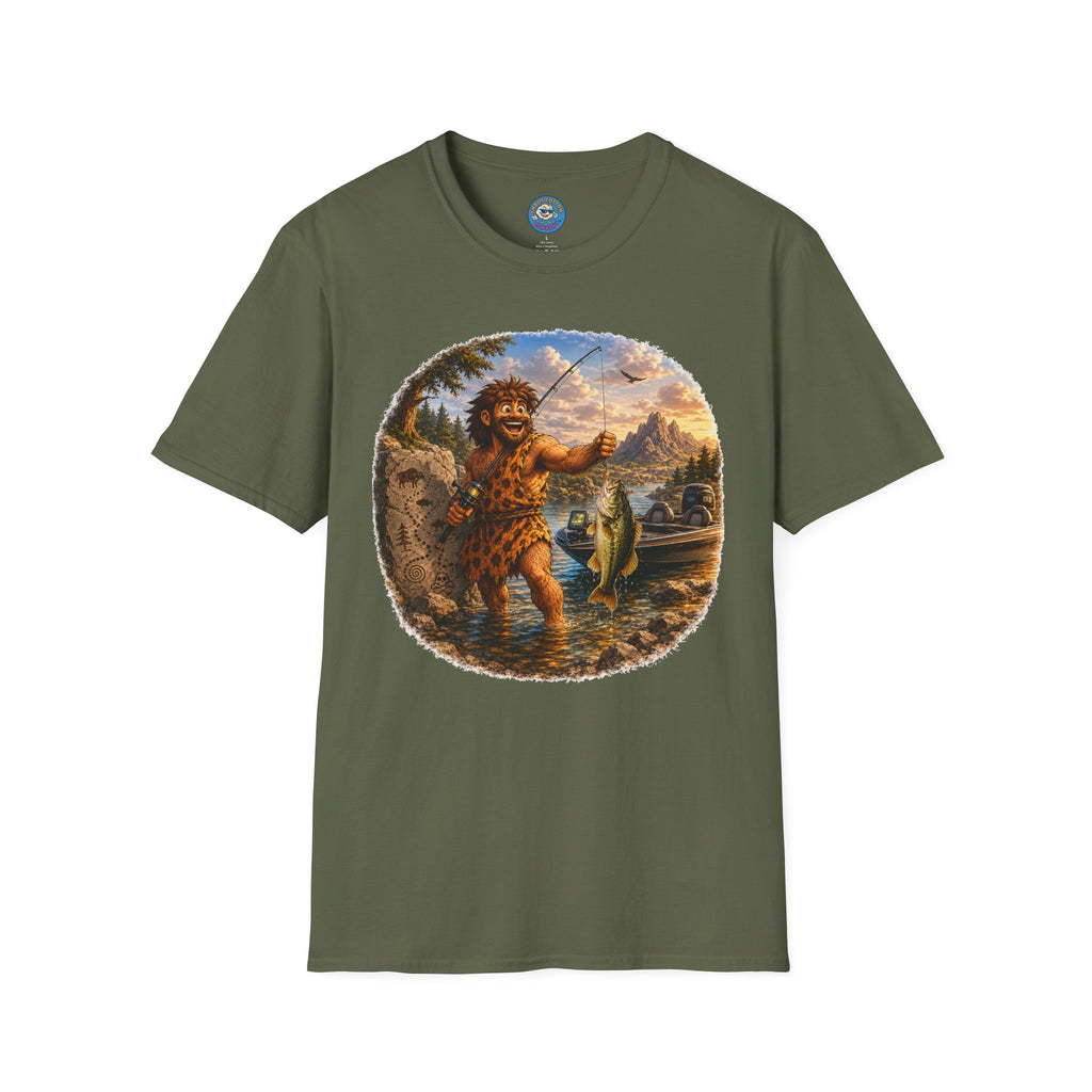 Caveman Goes Fishing T-Shirt