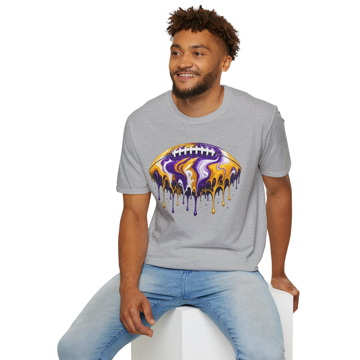 LSU Football Drip T-Shirt